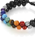Top Plaza Bead Chakra Bracelet 7 Chakras Healing Crystals Bracelet Yoga Stone Beads Bracelets Meditation Relax Anxiety Bangle for Womens Mens - Image 4